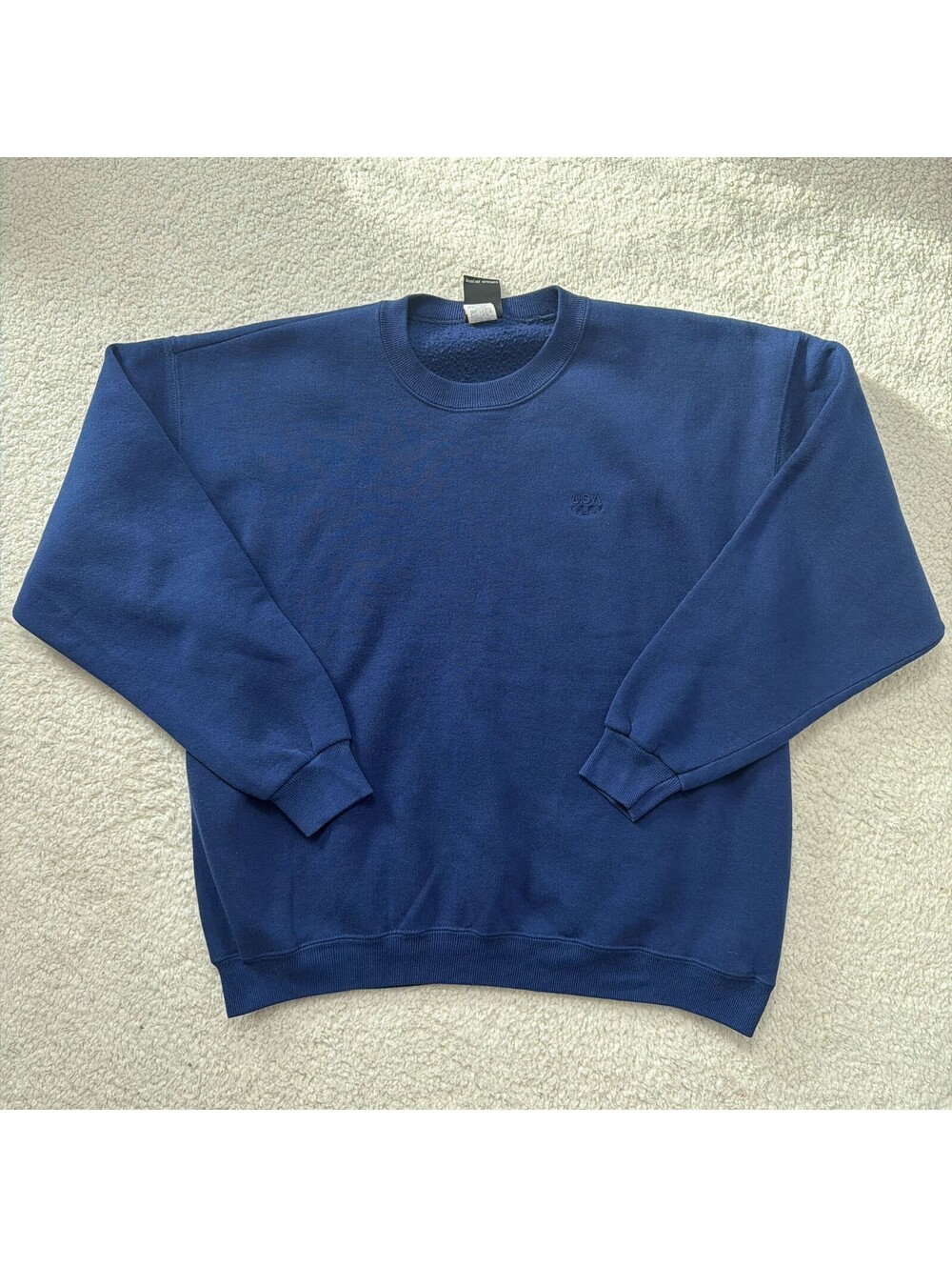 Vintage USA Olympic Crewneck Sweatshirt Navy Blue Men's L/XL Made in USA Large